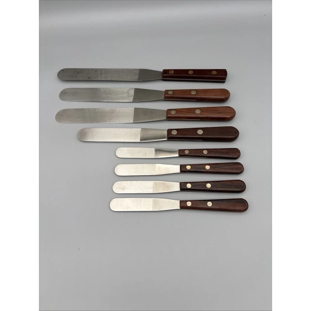 VTG SS Lamson LOT of 8 Frosting Spatula 6S01 9003 USA Mult sizes 7.5 - 12